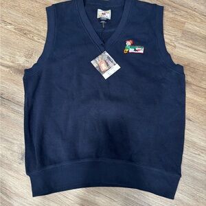 90’s Cutter & Buck Keebler Elf Men's Dark Blue V-Neck Sweater Vest